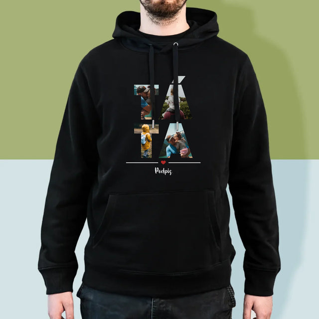 Slovo Z Fotek: Táta Z Tvých Fotek - Pánská Mikina S Kapuci