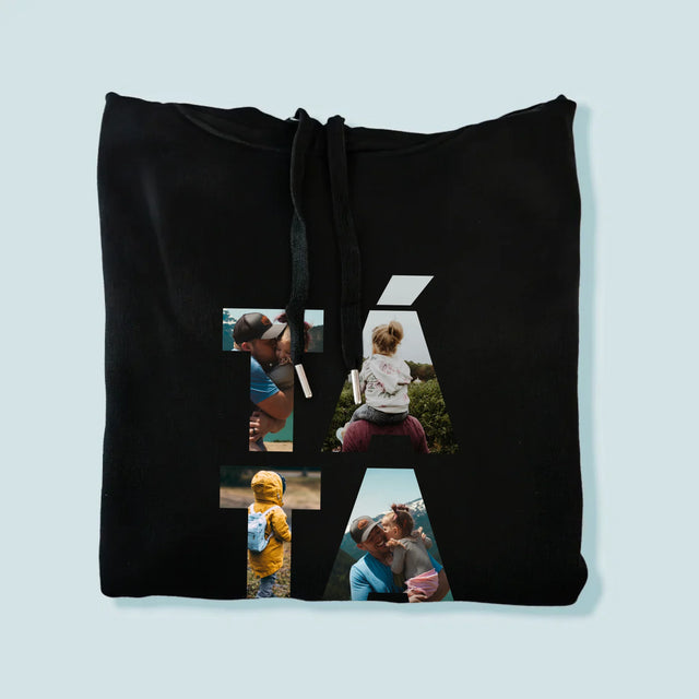 Slovo Z Fotek: Táta Z Tvých Fotek - Pánská Mikina S Kapuci