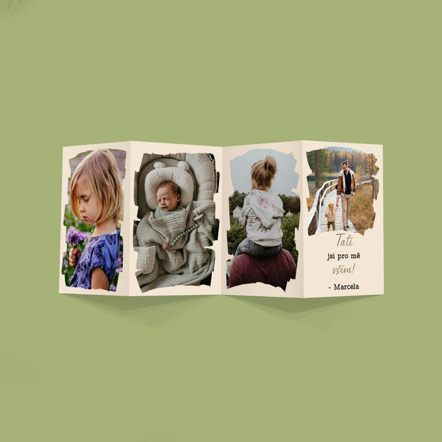 Fotka A Textem: Blahopřání Pro Tátu - Velká Harmonika Z Fotografií