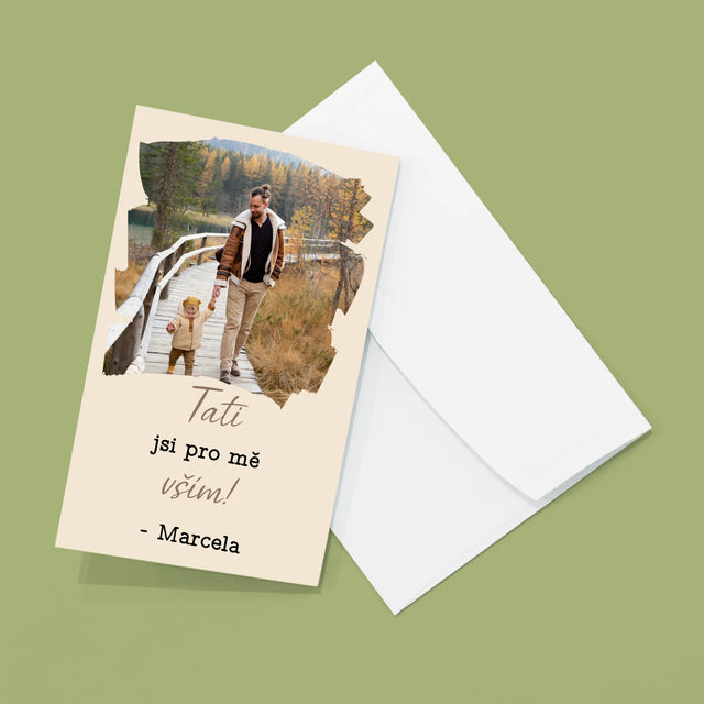 Fotka A Textem: Blahopřání Pro Tátu - Velká Harmonika Z Fotografií