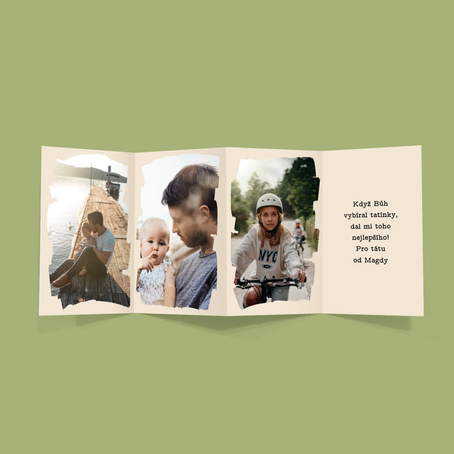 Fotka A Textem: Blahopřání Pro Tátu - Velká Harmonika Z Fotografií