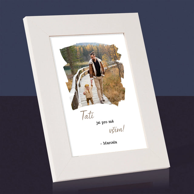 Fotka A Textem: Blahopřání Pro Tátu - Fotorámeček