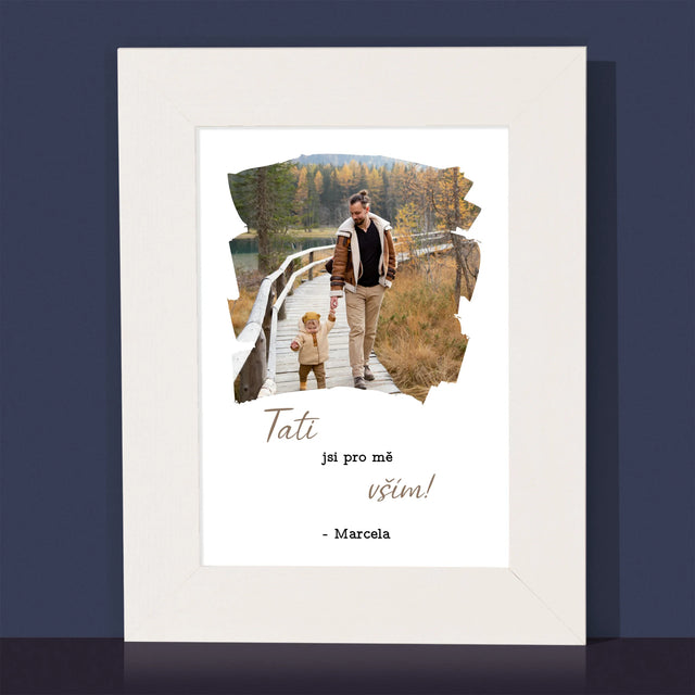 Fotka A Textem: Blahopřání Pro Tátu - Fotorámeček