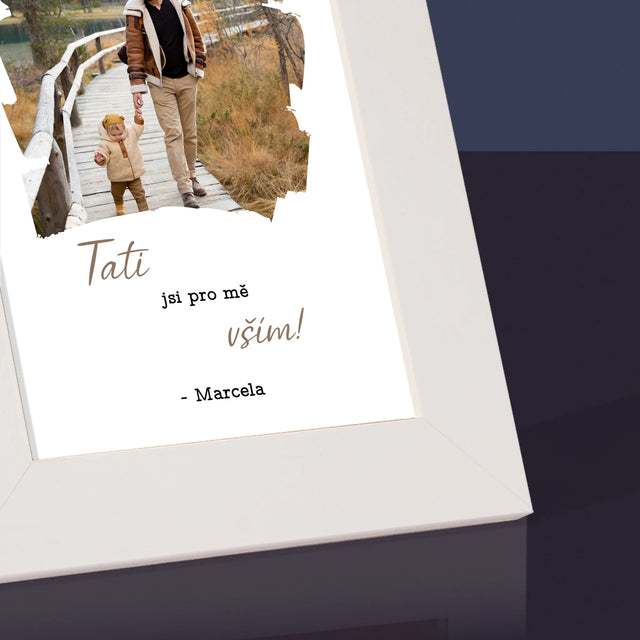 Fotka A Textem: Blahopřání Pro Tátu - Fotorámeček