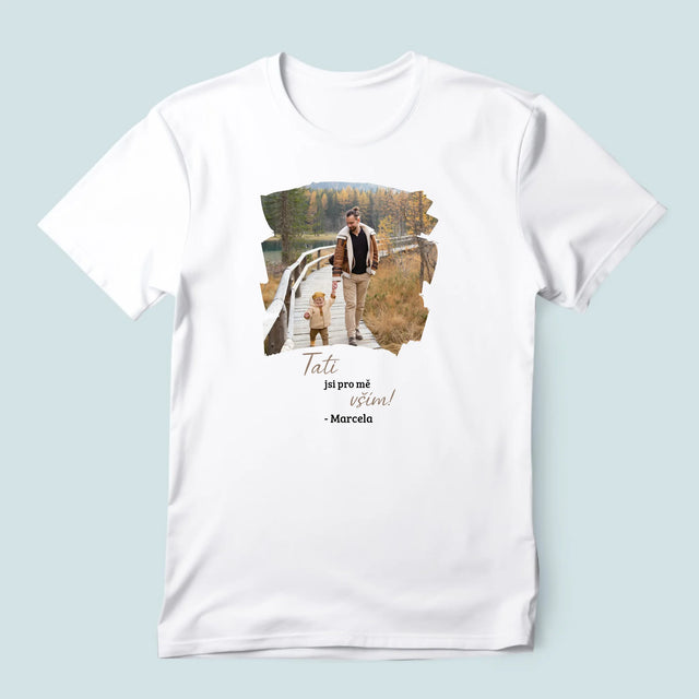 Fotka A Textem: Blahopřání Pro Tátu - Pánské Tričko