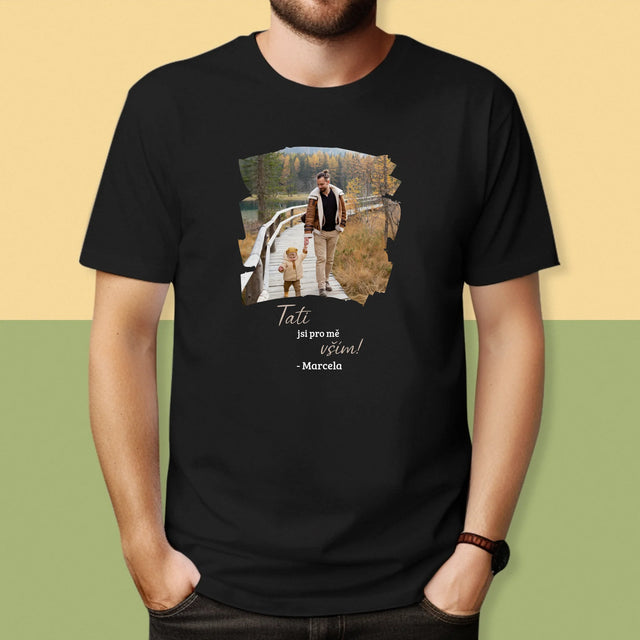 Fotka A Textem: Blahopřání Pro Tátu - Pánské Tričko