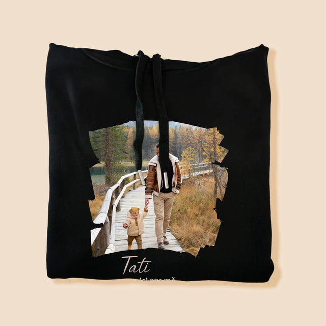 Fotka A Textem: Blahopřání Pro Tátu - Pánská Mikina S Kapuci