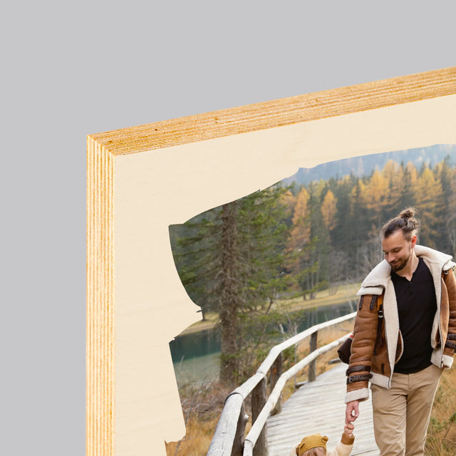 Fotka A Textem: Blahopřání Pro Tátu - Tisk Na Dřevo