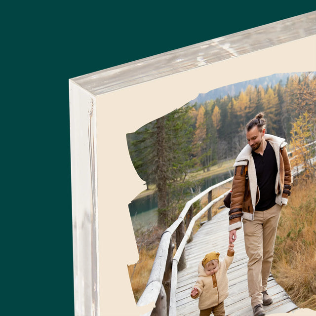 Fotka A Textem: Blahopřání Pro Tátu - Akrylový Blok