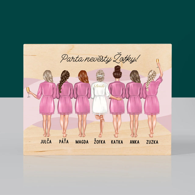 Designér Postav: Parta Nevěsty - Tisk Na Dřevo