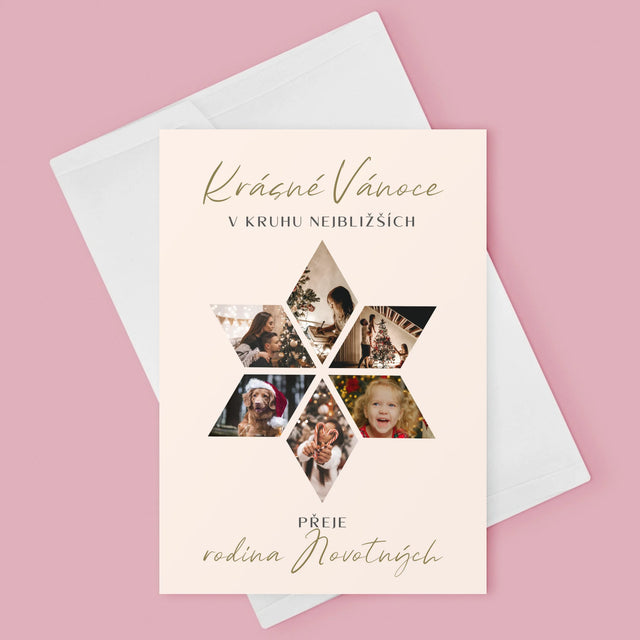 Fotokoláž: Krásné Vánoce Dárek - Přání