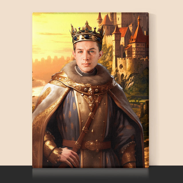 Královský Portrét: Král V Zahradách: Královský Portrét - Tisk V Rámečku