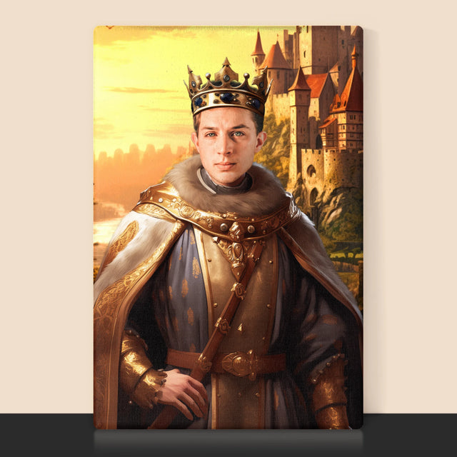 Královský Portrét: Král V Zahradách: Královský Portrét - Tisk V Rámečku