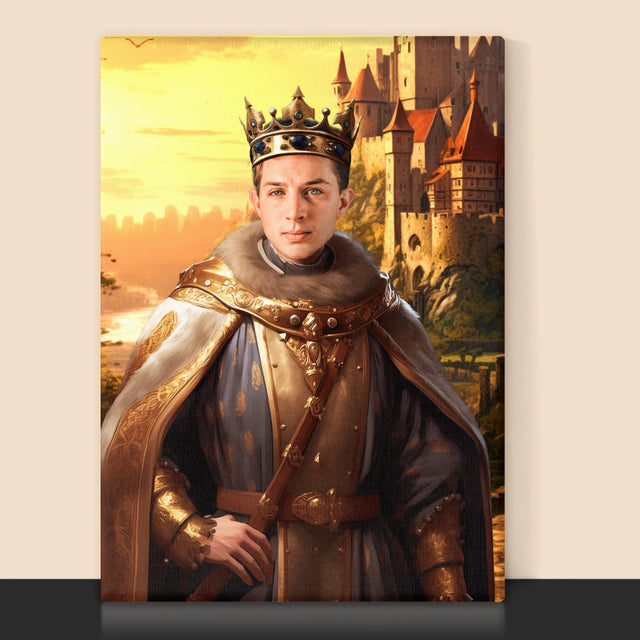 Královský Portrét: Král V Zahradách: Královský Portrét - Tisk V Rámečku