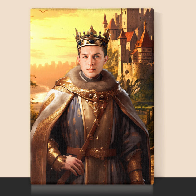 Královský Portrét: Král V Zahradách: Královský Portrét - Tisk V Rámečku