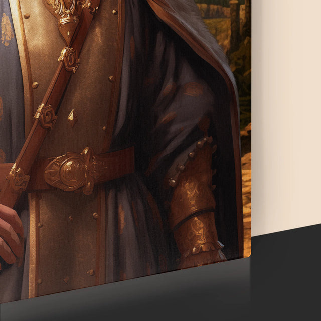 Královský Portrét: Král V Zahradách: Královský Portrét - Tisk V Rámečku