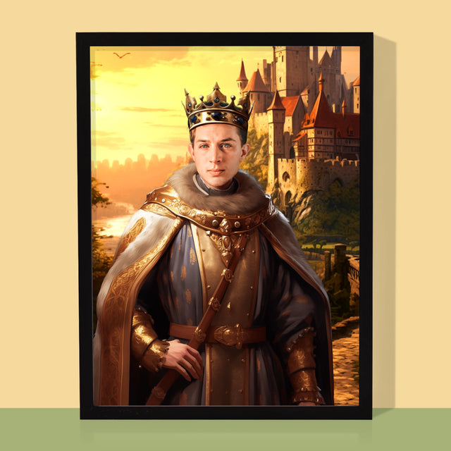 Královský Portrét: Král V Zahradách: Královský Portrét - Tisk V Rámečku