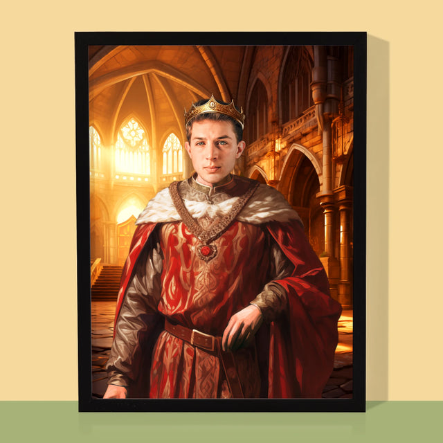 Královský Portrét: Král - Tisk V Rámečku