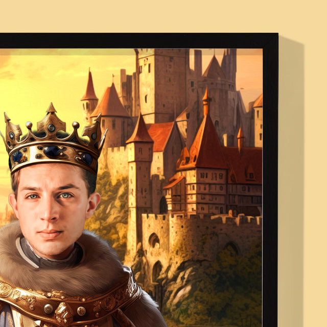 Královský Portrét: Král V Zahradách: Královský Portrét - Tisk V Rámečku