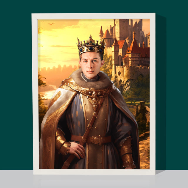 Královský Portrét: Král V Zahradách: Královský Portrét - Tisk V Rámečku