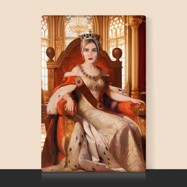 Královský Portrét: Korunovace Královny: Královský Portrét - Tisk V Rámečku