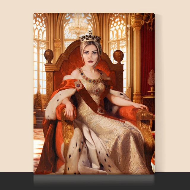 Královský Portrét: Korunovace Královny: Královský Portrét - Tisk V Rámečku
