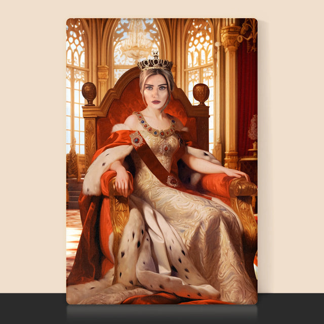 Královský Portrét: Korunovace Královny: Královský Portrét - Tisk V Rámečku
