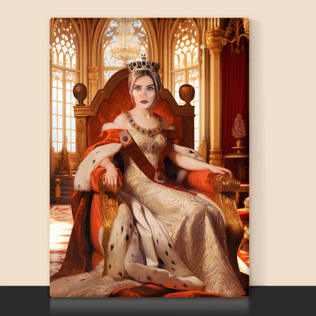 Královský Portrét: Korunovace Královny: Královský Portrét - Tisk V Rámečku