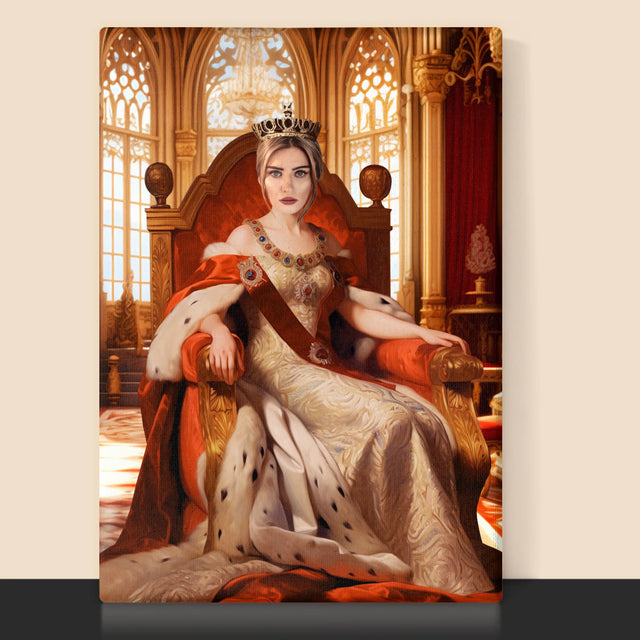 Královský Portrét: Korunovace Královny: Královský Portrét - Tisk V Rámečku