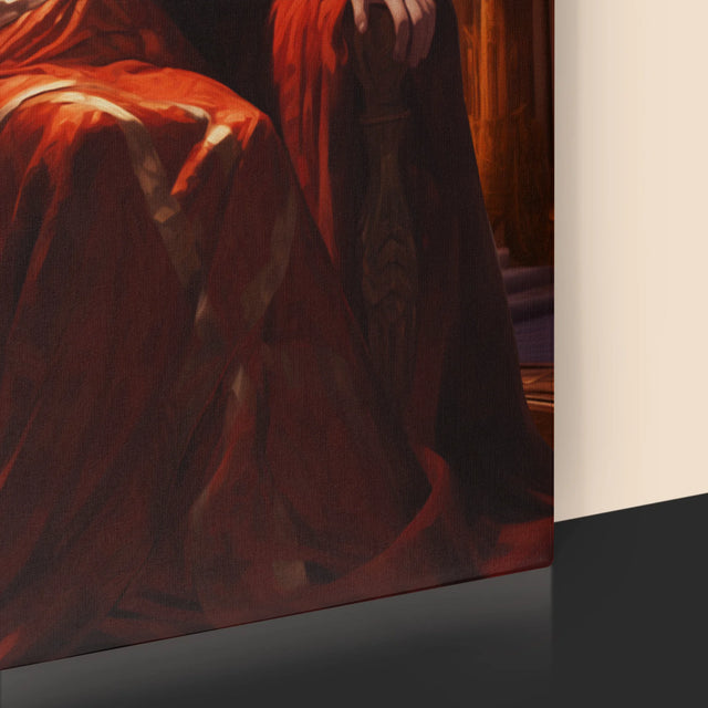 Královský Portrét: Královna V Trůnním Sále: Královský Portrét - Tisk V Rámečku