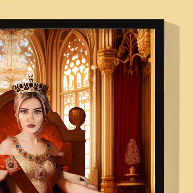 Královský Portrét: Korunovace Královny: Královský Portrét - Tisk V Rámečku