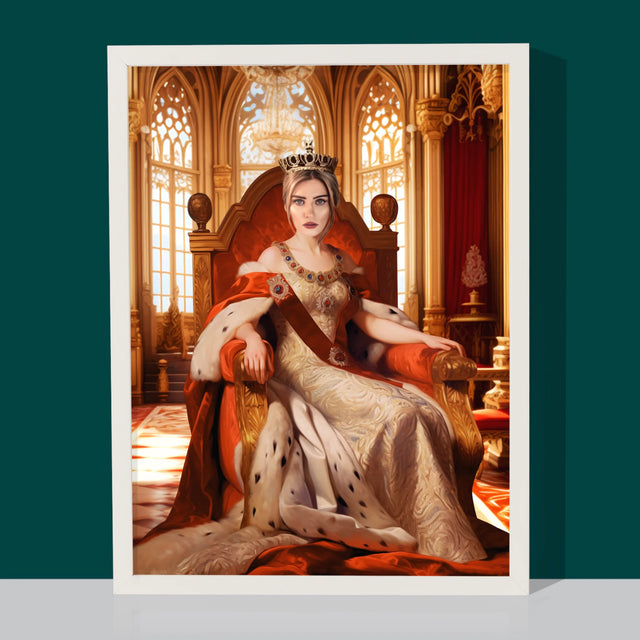 Královský Portrét: Korunovace Královny: Královský Portrét - Tisk V Rámečku