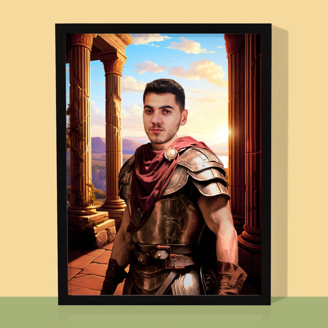 Královský Portrét: Bojovník: Královský Portrét - Tisk V Rámečku