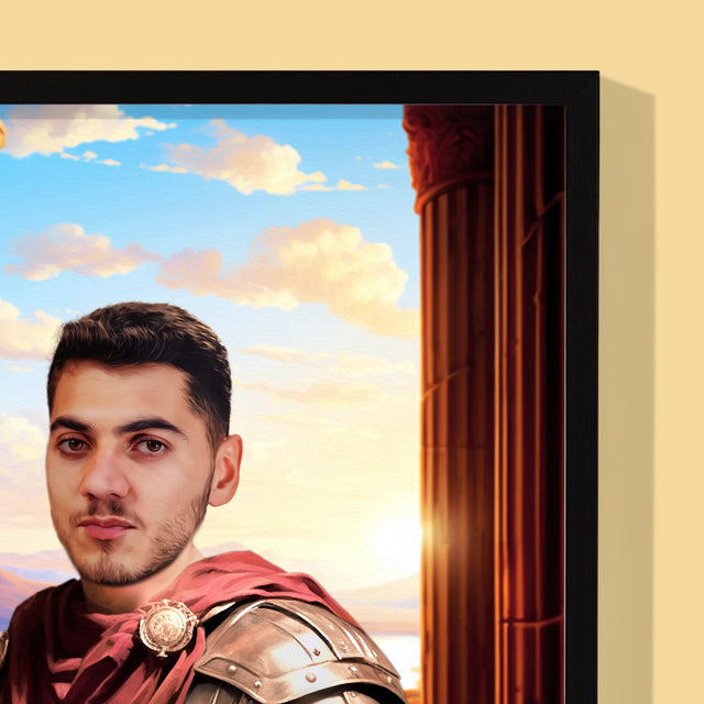 Královský Portrét: Bojovník: Královský Portrét - Tisk V Rámečku