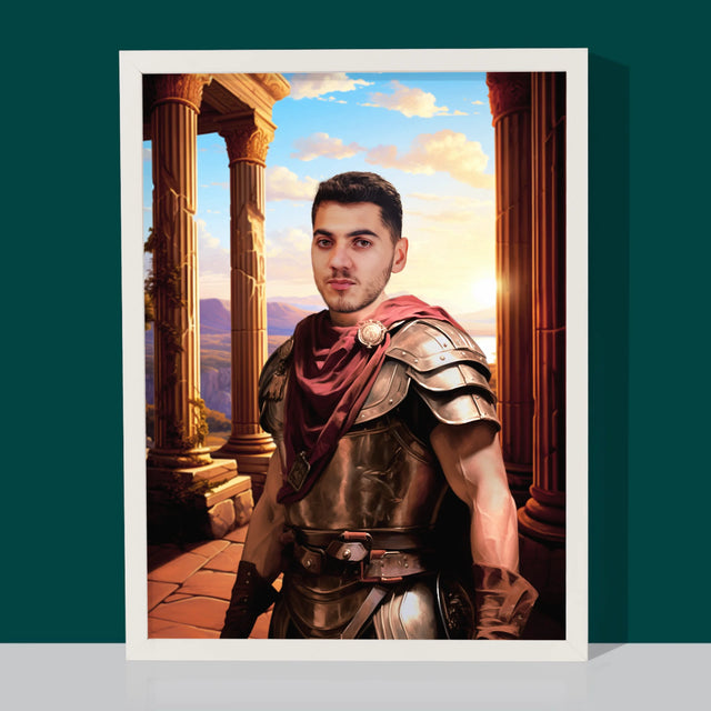 Královský Portrét: Bojovník: Královský Portrét - Tisk V Rámečku