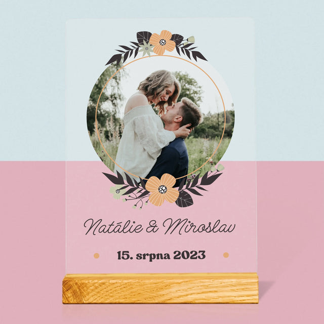 Fotka A Textem: Zamilovaní - Tisk Na Akrylovém Skle