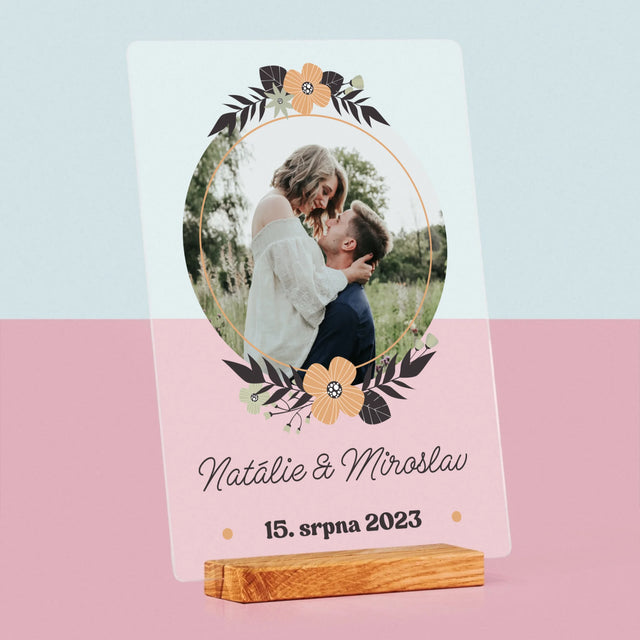 Fotka A Textem: Zamilovaní - Tisk Na Akrylovém Skle