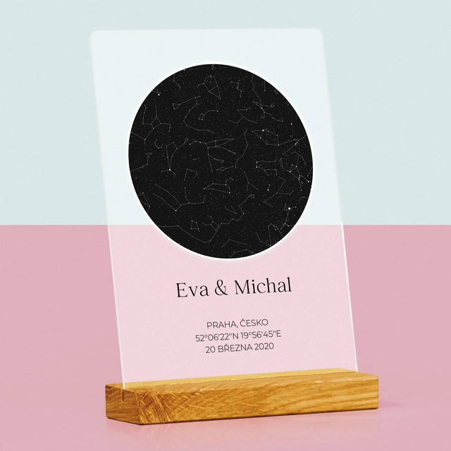 Hvězdná Mapa: Hvězdná Mapa: Pro Zamilované - Tisk Na Akrylovém Skle