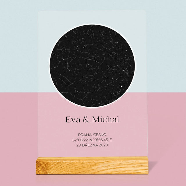 Hvězdná Mapa: Hvězdná Mapa: Pro Zamilované - Tisk Na Akrylovém Skle