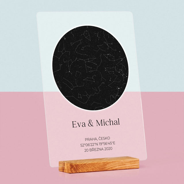 Hvězdná Mapa: Hvězdná Mapa: Pro Zamilované - Tisk Na Akrylovém Skle