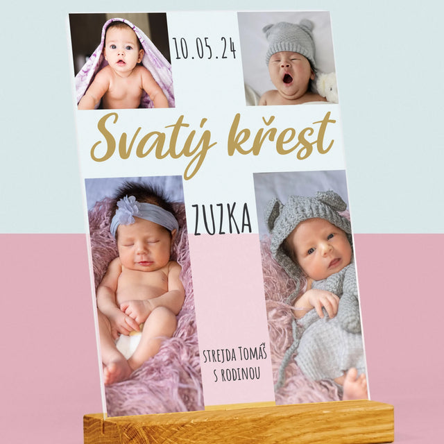 Fotokoláž: Svatý Křest Kříž - Tisk Na Akrylovém Skle