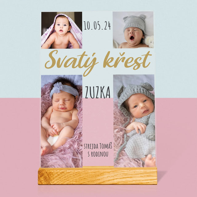 Fotokoláž: Svatý Křest Kříž - Tisk Na Akrylovém Skle