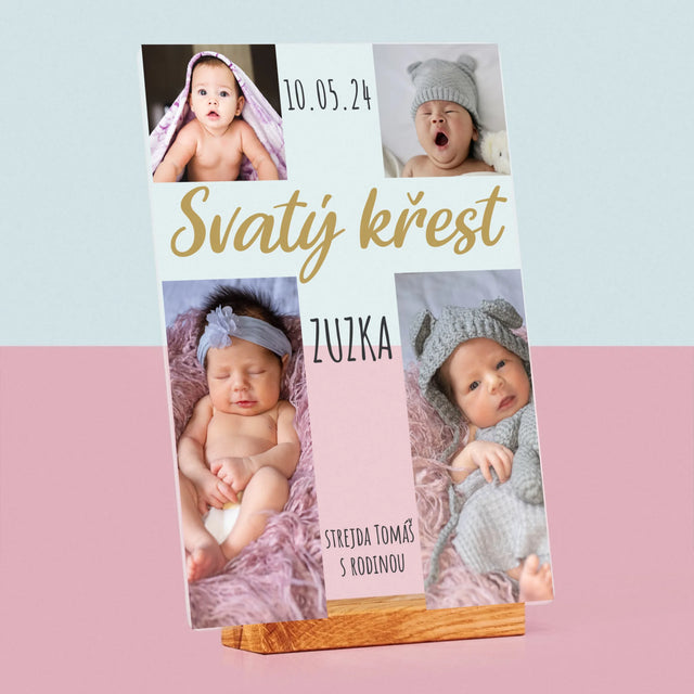 Fotokoláž: Svatý Křest Kříž - Tisk Na Akrylovém Skle