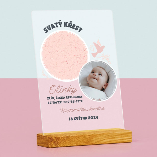 Hvězdná Mapa: Křest - Tisk Na Akrylovém Skle