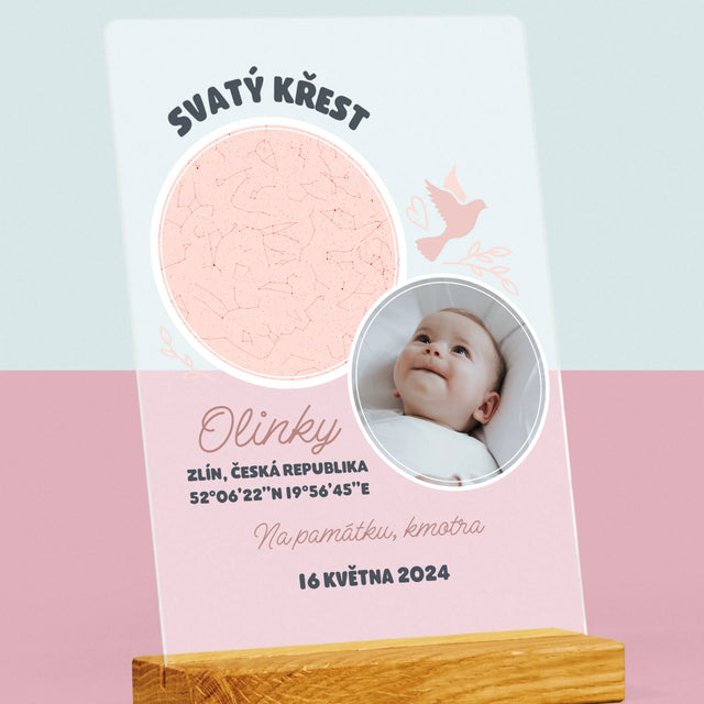 Hvězdná Mapa: Křest - Tisk Na Akrylovém Skle