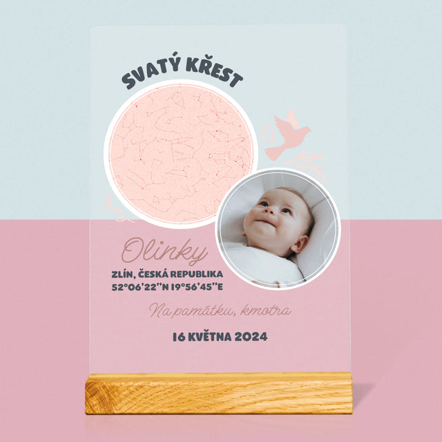 Hvězdná Mapa: Křest - Tisk Na Akrylovém Skle