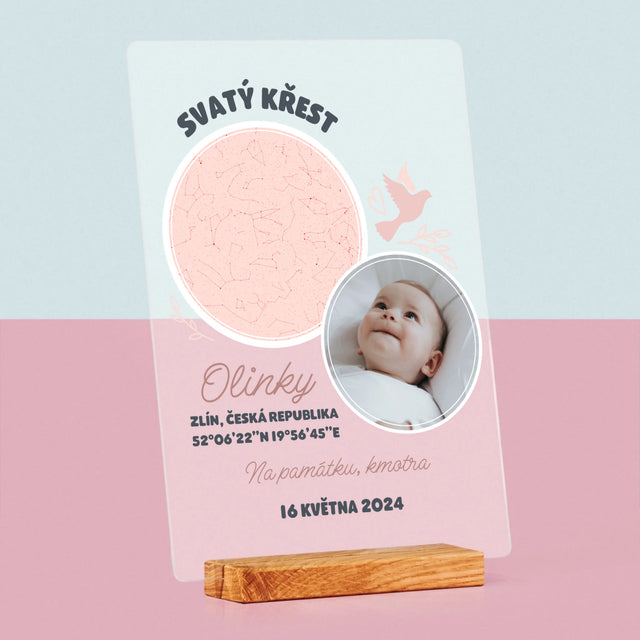 Hvězdná Mapa: Křest - Tisk Na Akrylovém Skle