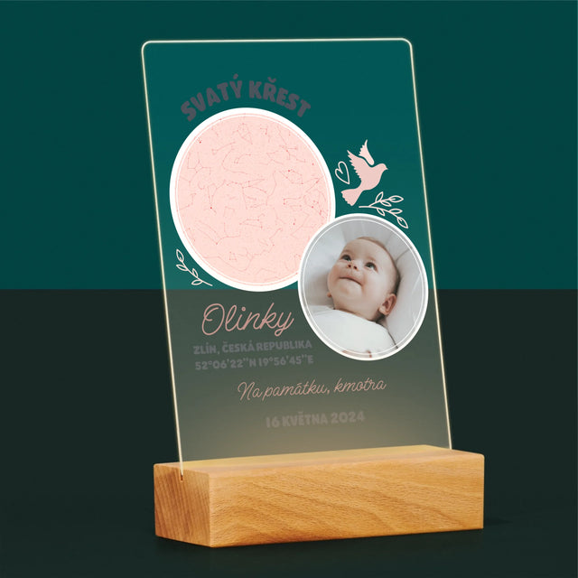 Hvězdná Mapa: Křest - Tisk Na Akrylovém Skle