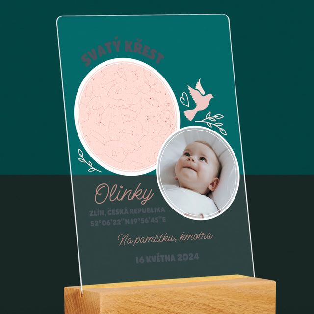 Hvězdná Mapa: Křest - Tisk Na Akrylovém Skle