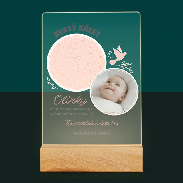 Hvězdná Mapa: Křest - Tisk Na Akrylovém Skle